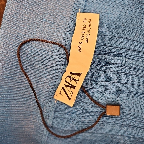 💕ZARA SPECIAL EDITION💕 Ribbed Knit Pants ~ Cobalt Blue Small S NWOT - Picture 11 of 13